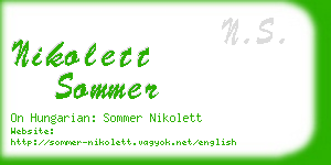 nikolett sommer business card